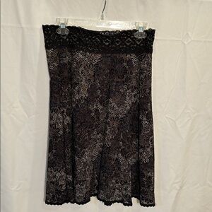 CAbi Black Lace Skirt Size Med